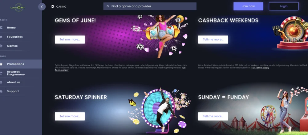 LuckyPokerBet Casino Promotions