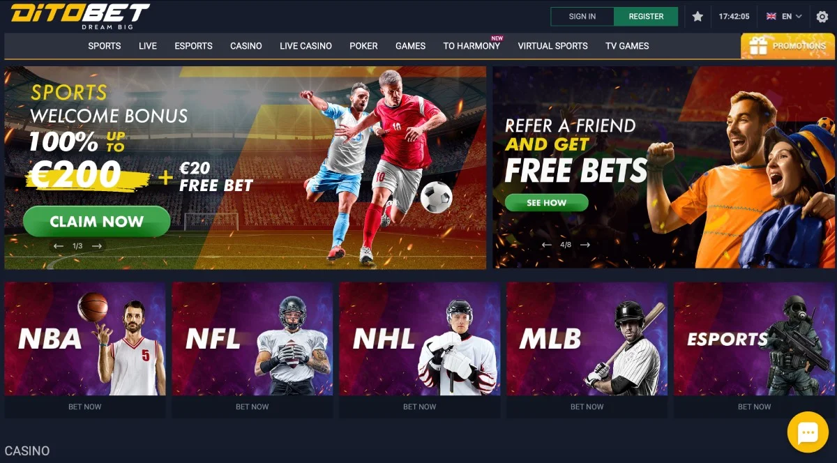 Ditobet Casino Homepage