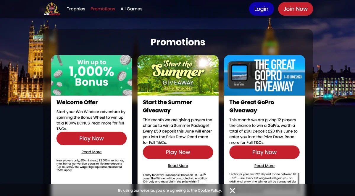 Win Windsor Casino Bonuses