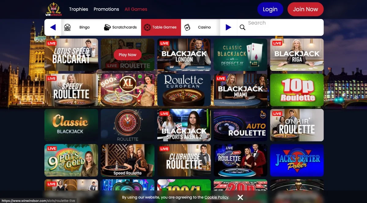 Win Windsor Casino Live Casino
