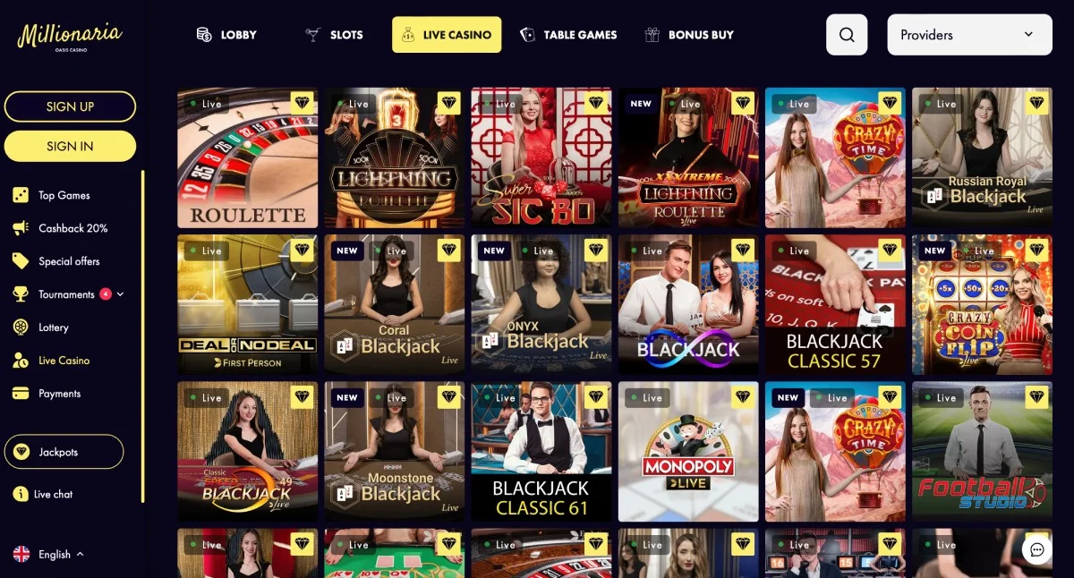 Millionaria Casino Live Casino