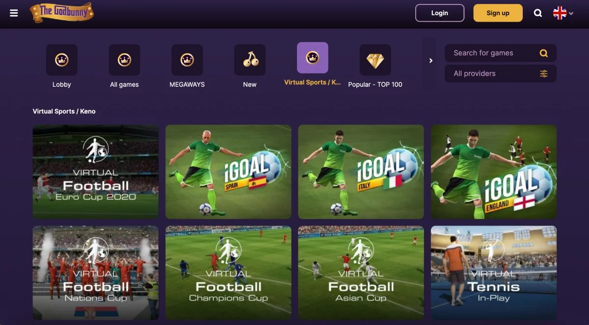 GodBunny Casino Virtual Sports