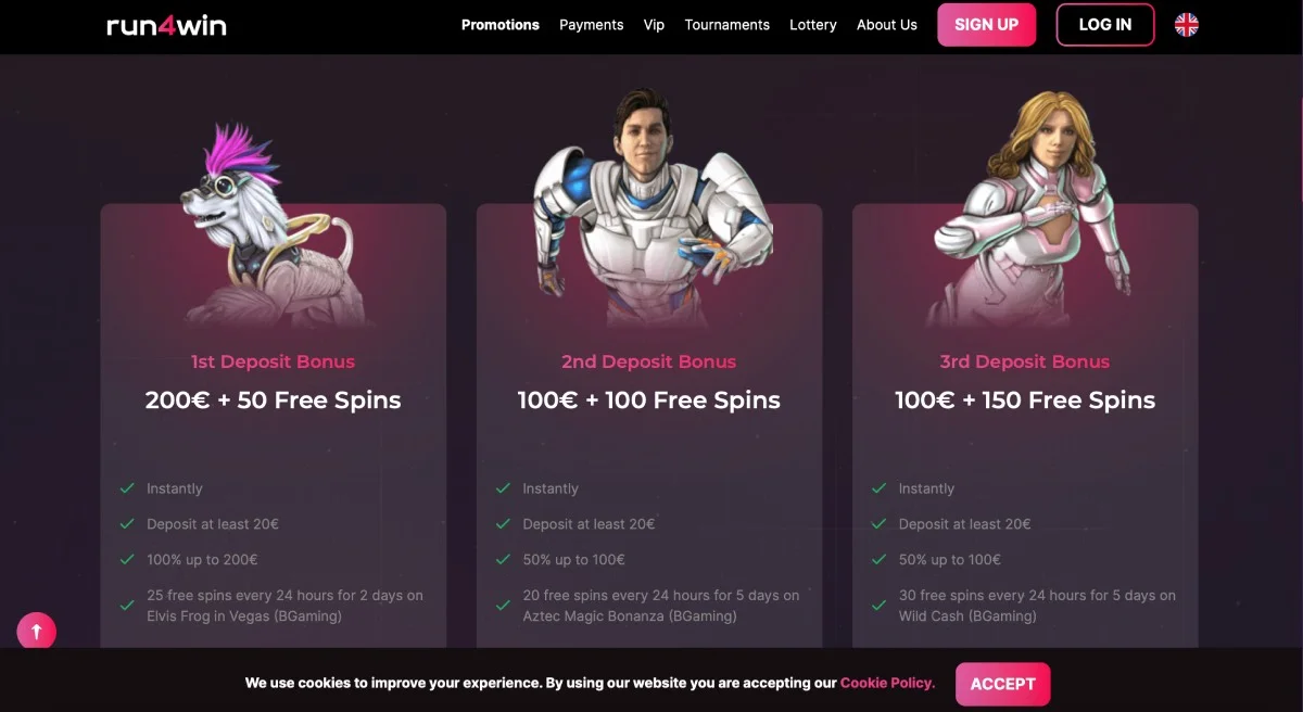 Run4Win Casino Bonus Program