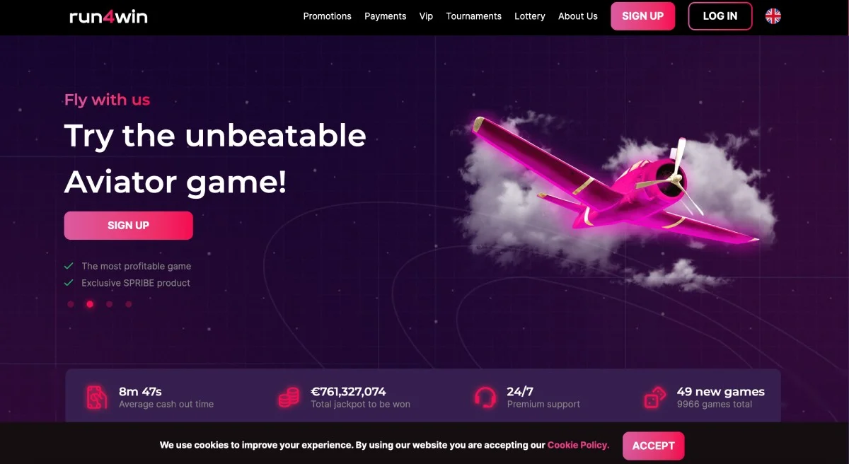 Run4Win Casino Homepage