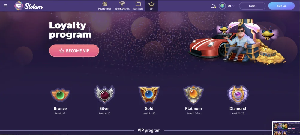 Slotum Casino VIP