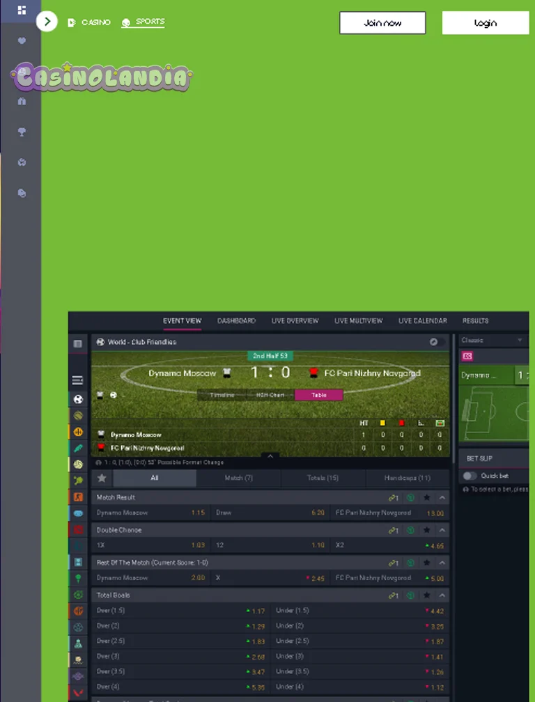 Tablet View V LuckyBet casino
