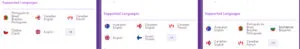 Supported Languages Comparsion