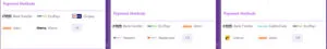 Payment Methods Comparsion