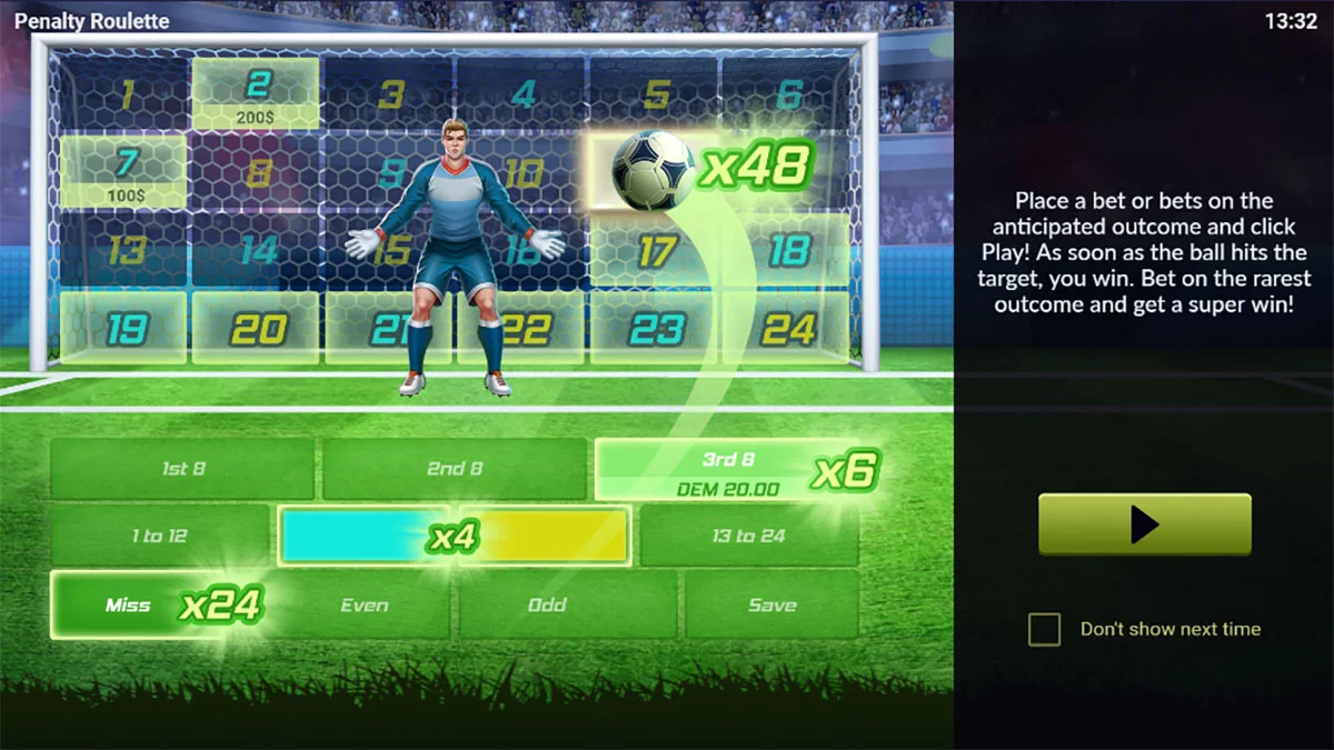Penalty Roulette Homescreen