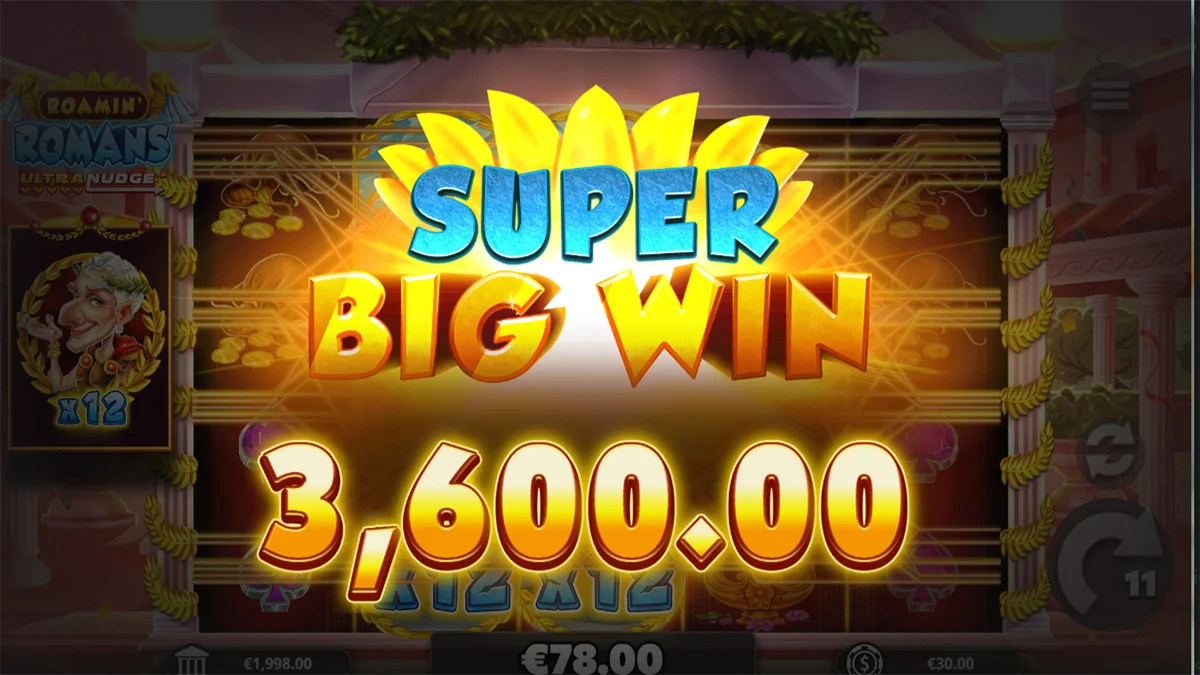 Roamin Romans UltraNudge Super Big Win