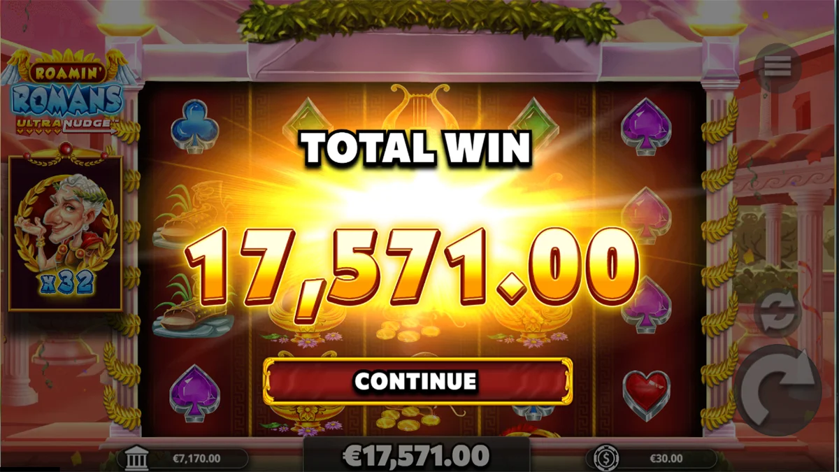 Roamin Romans UltraNudge Total Win