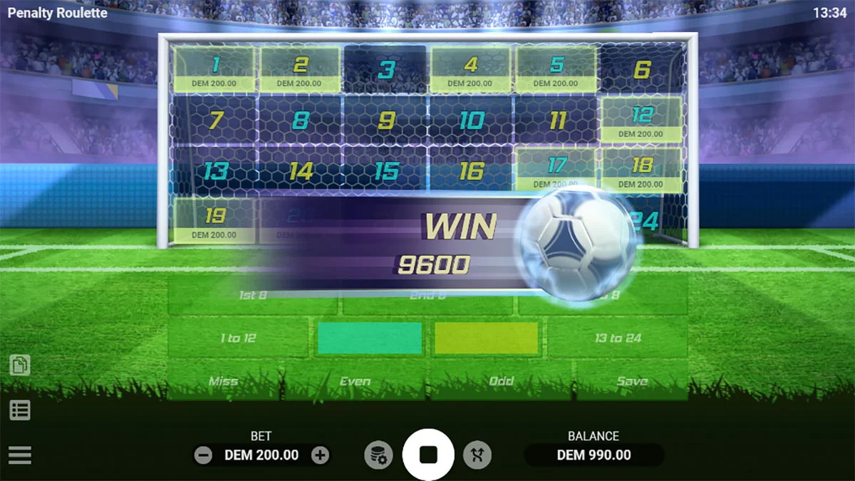 Penalty Roulette Win