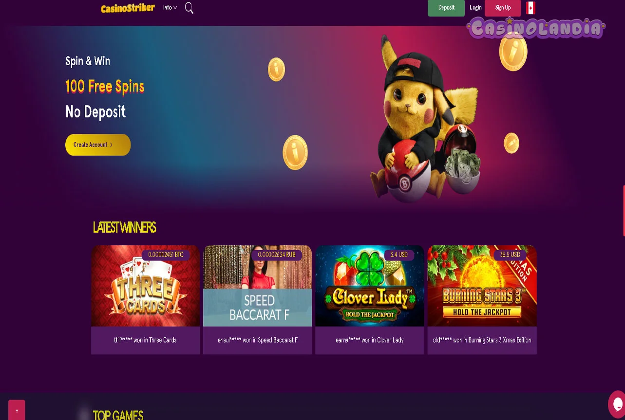 Desktop template CasinoStrike