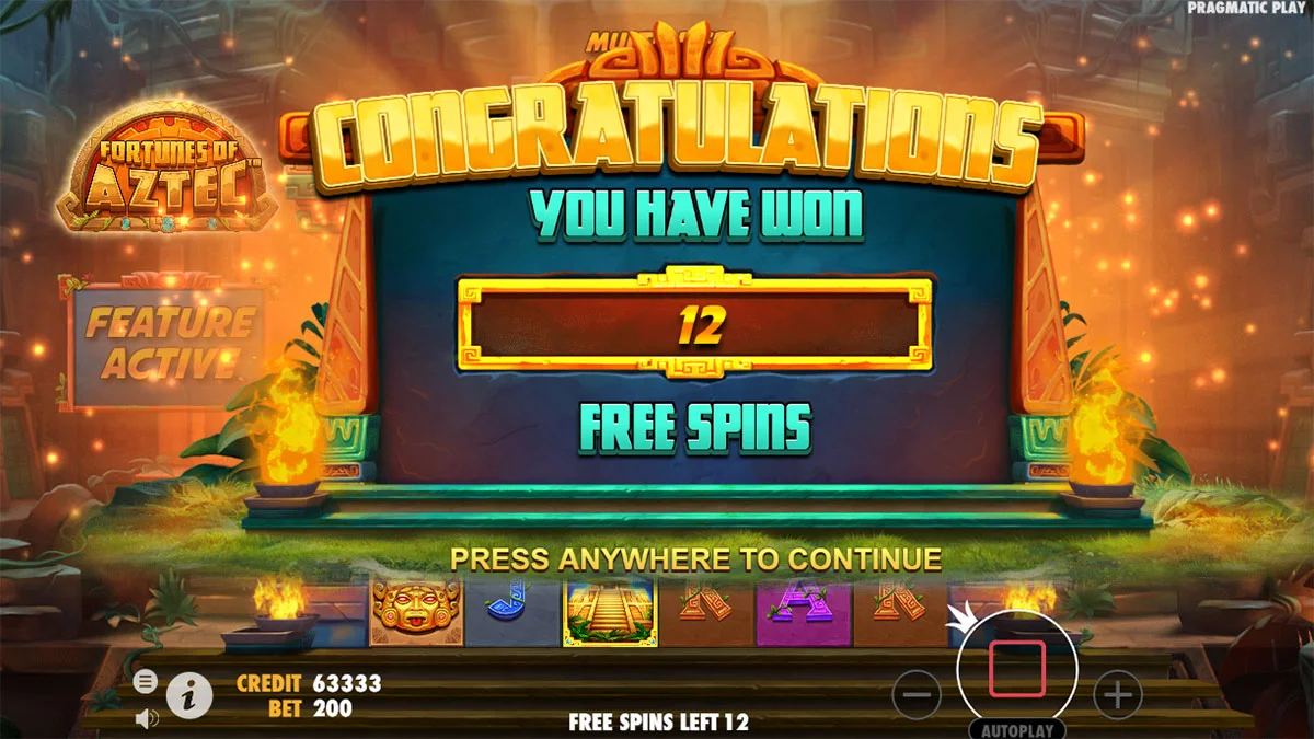 Fortunes of the Aztec Free Spins