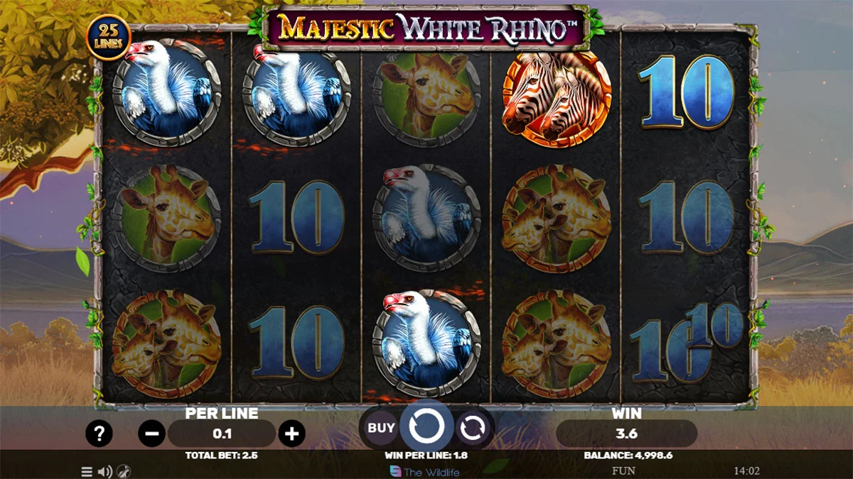 Majestic White Rhino Normal Play