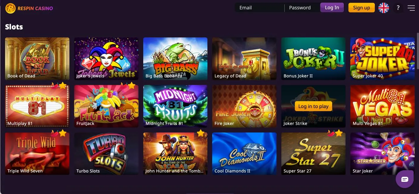 Respin Casino Slots