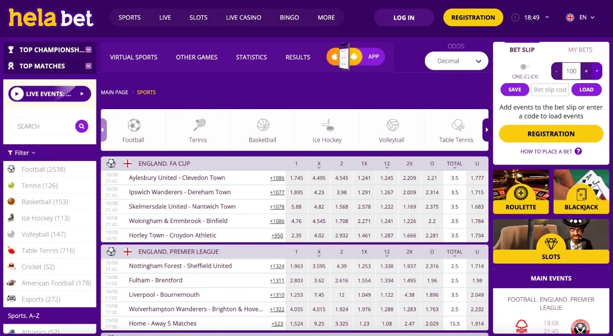 Helabet Casino Sportsbook