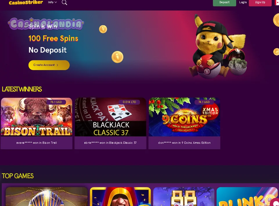 Tablet View H CasinoStriker