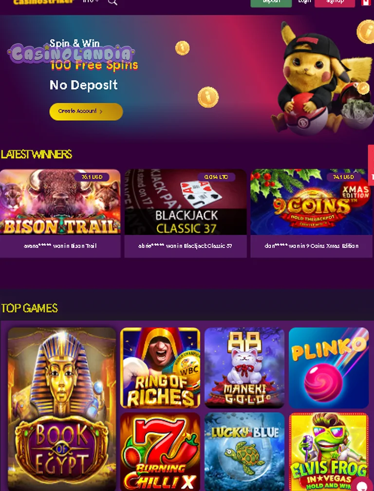 Tablet View V CasinoStriker