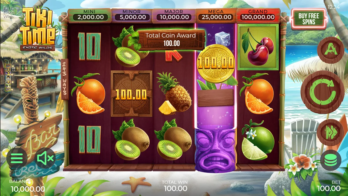 Tiki Time Exotic Wilds Win