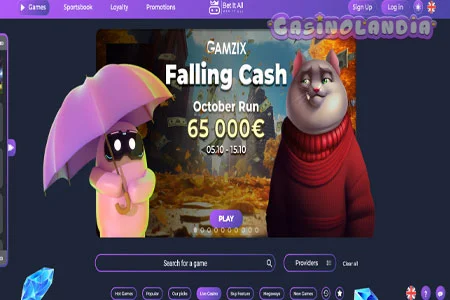 BetitAll Casino Desktop View