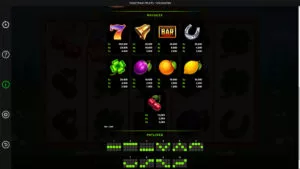 Eggciting Fruits Hold and Spin Paytable 2