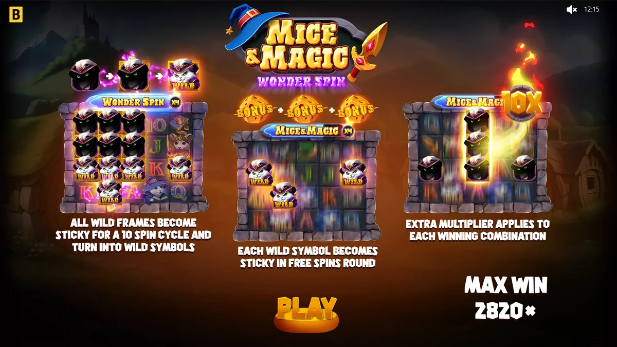 Mice and Magic Wonder Spin Homescreen
