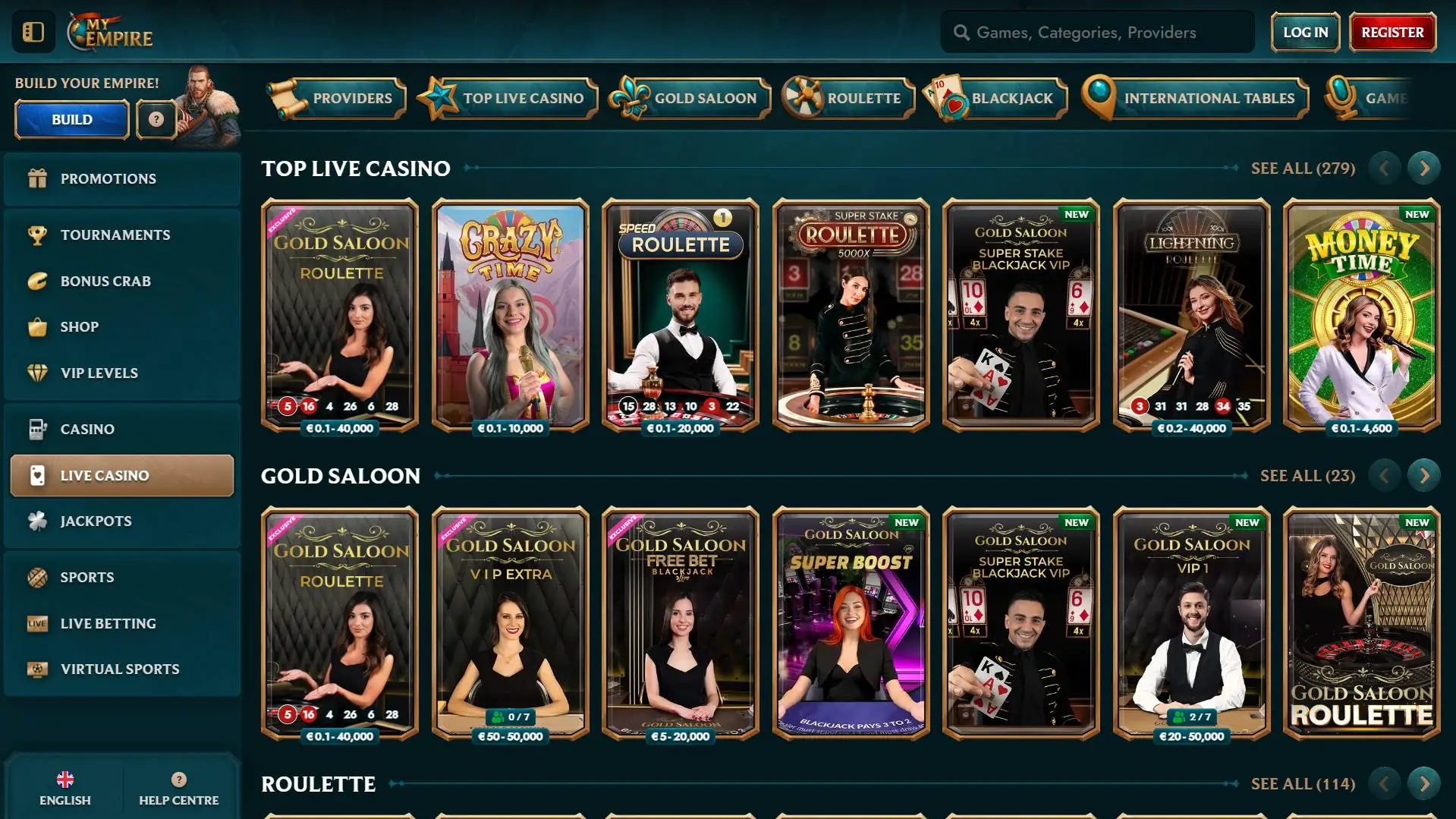 MyEmpire Casino New Live Casino