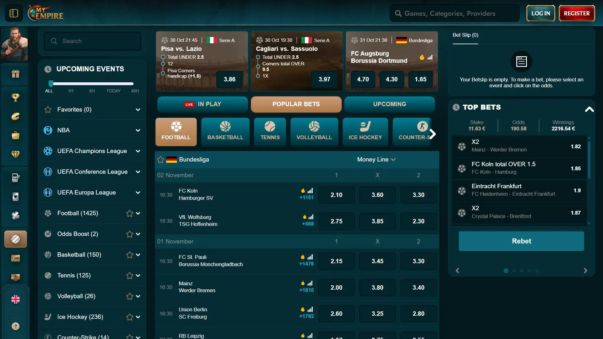 MyEmpire Casino New Sportsbook