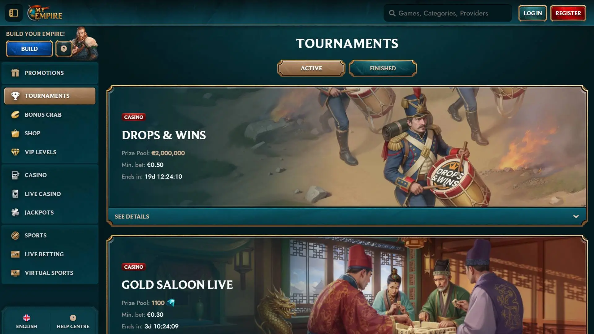 MyEmpire Casino New Tournaments