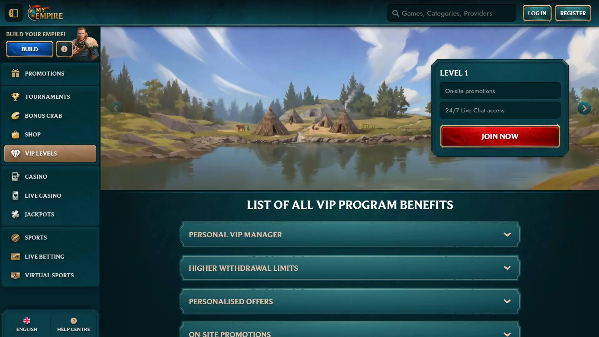 MyEmpire Casino New VIP Program