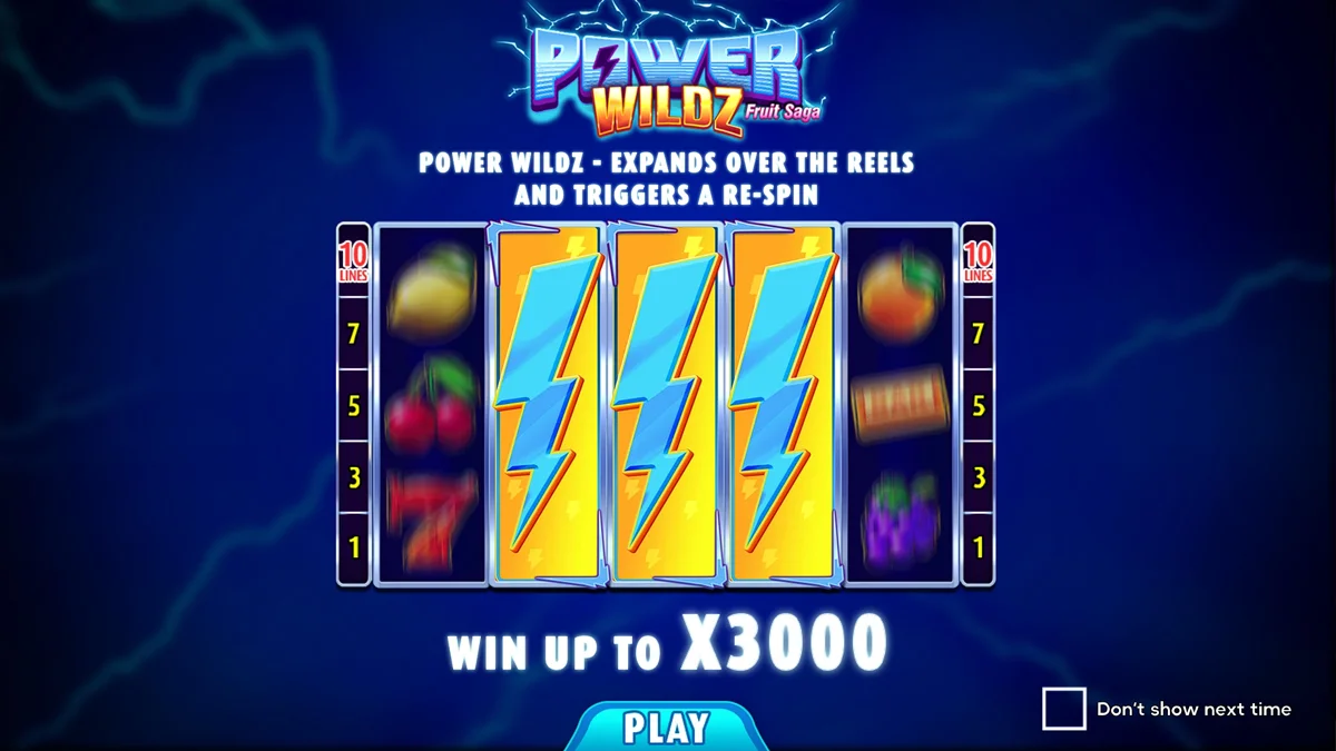 Power Wildz Fruit Saga Homescreen