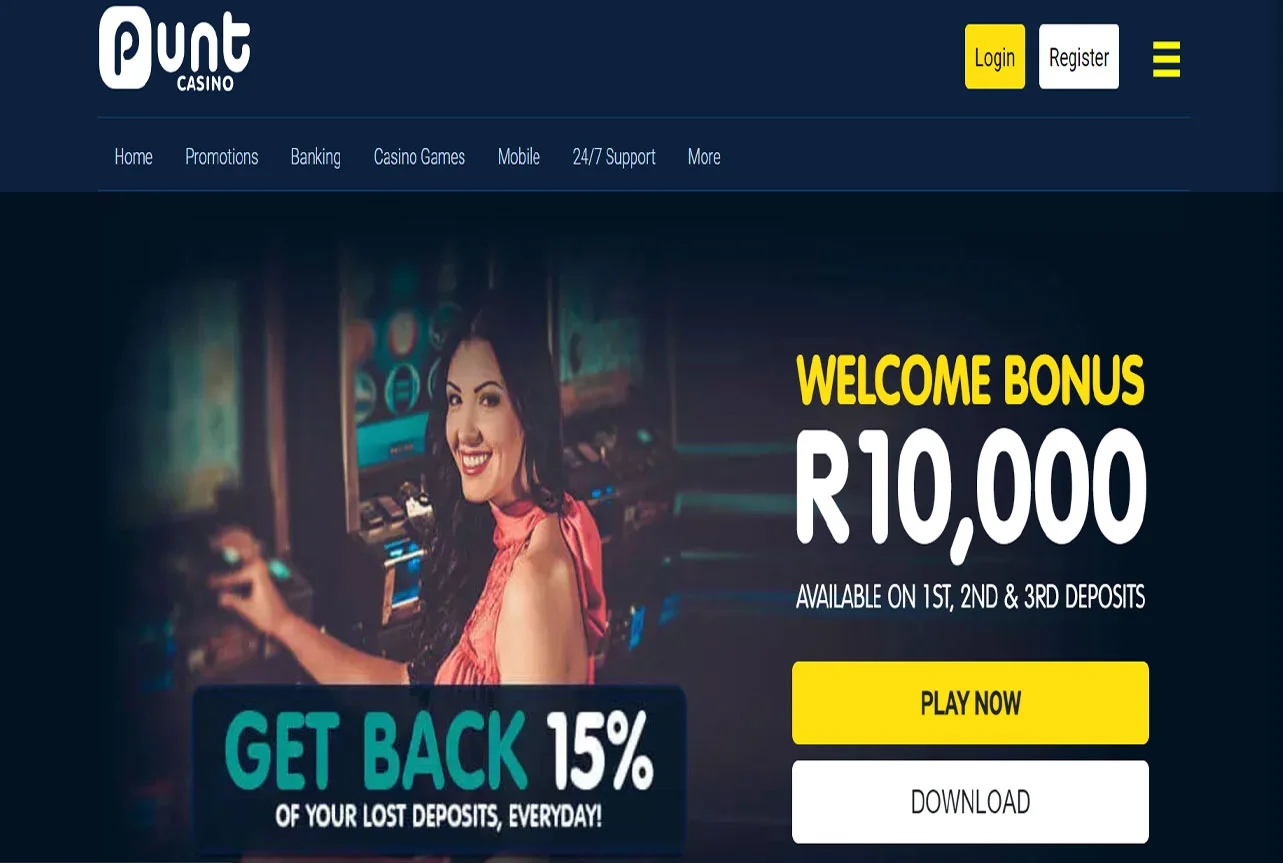 Punt Casino Desktop View