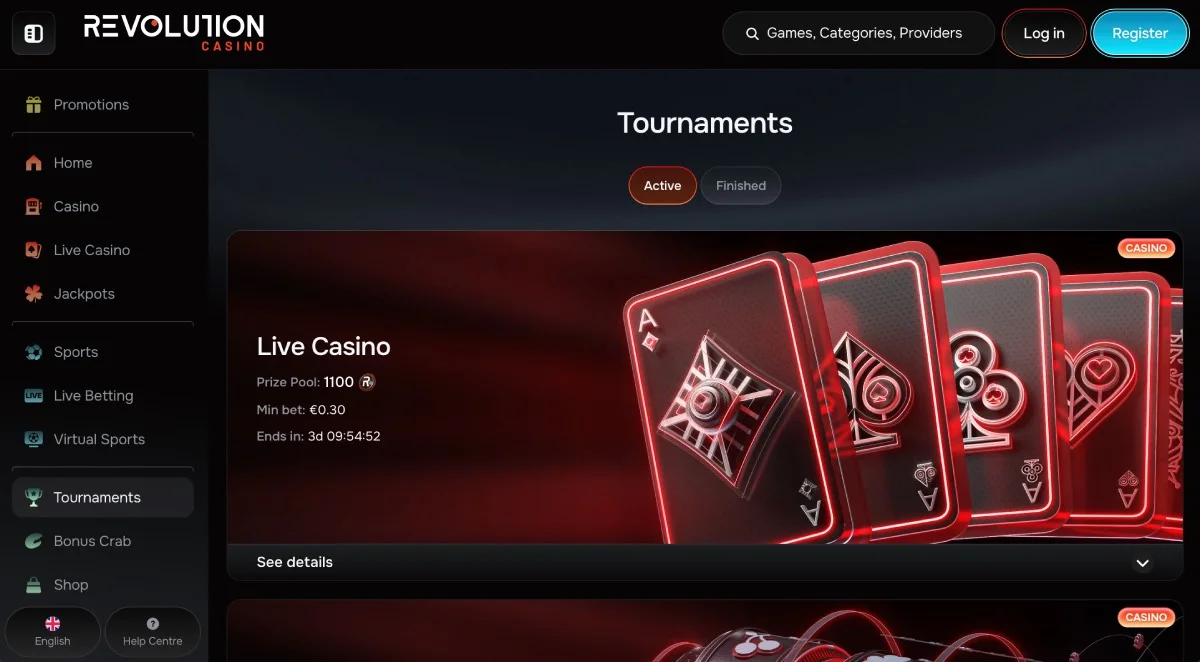 Revolution Casino Tournaments