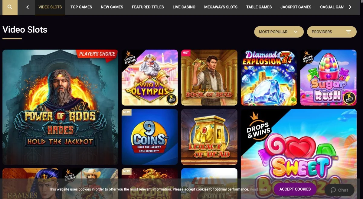 Farouk Casino Live Game Collection