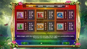 Wild Unicorns Paytable 2