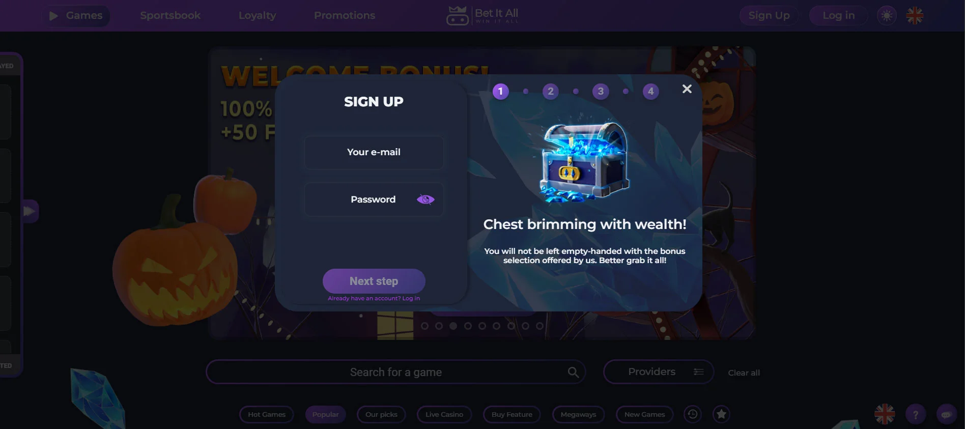 Betitall Casino Registration