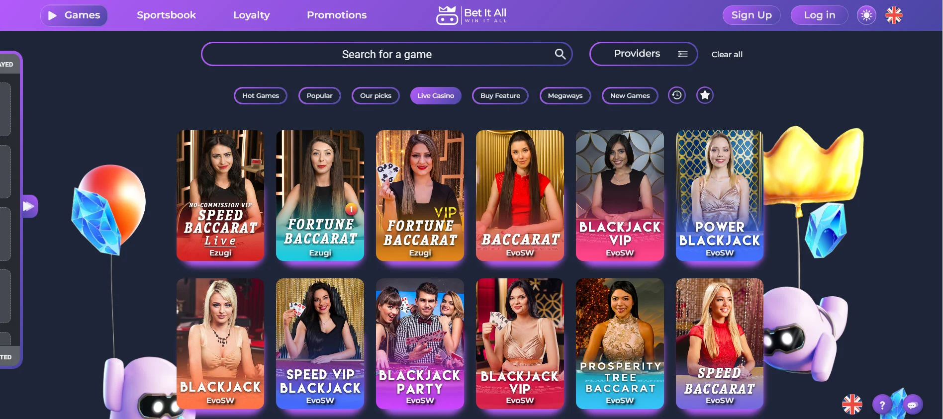Betitall Casino Live Casino