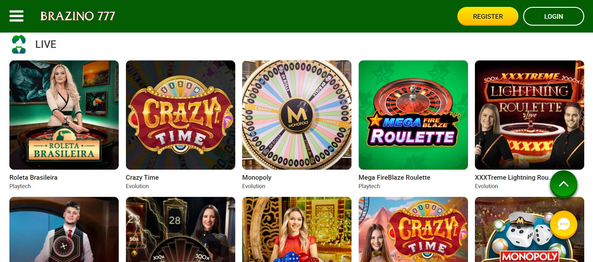 Brazino777 Casino Live Casino