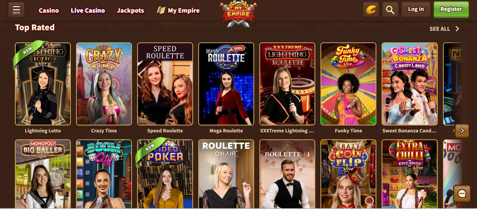 MyEmpire Casino Live Casino