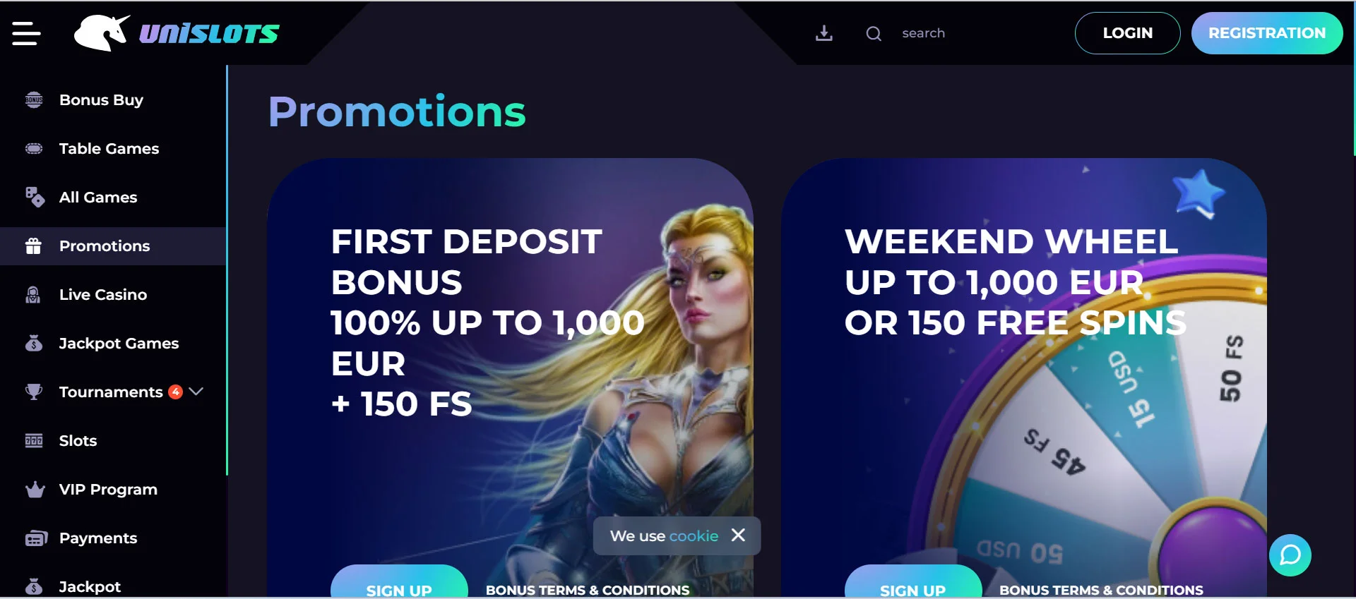 Unislots Casino Promotions