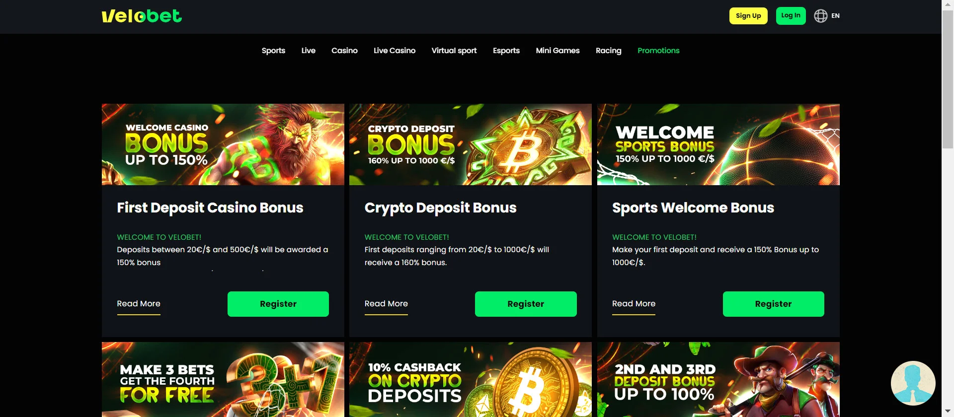 Velobet Casino Promotions