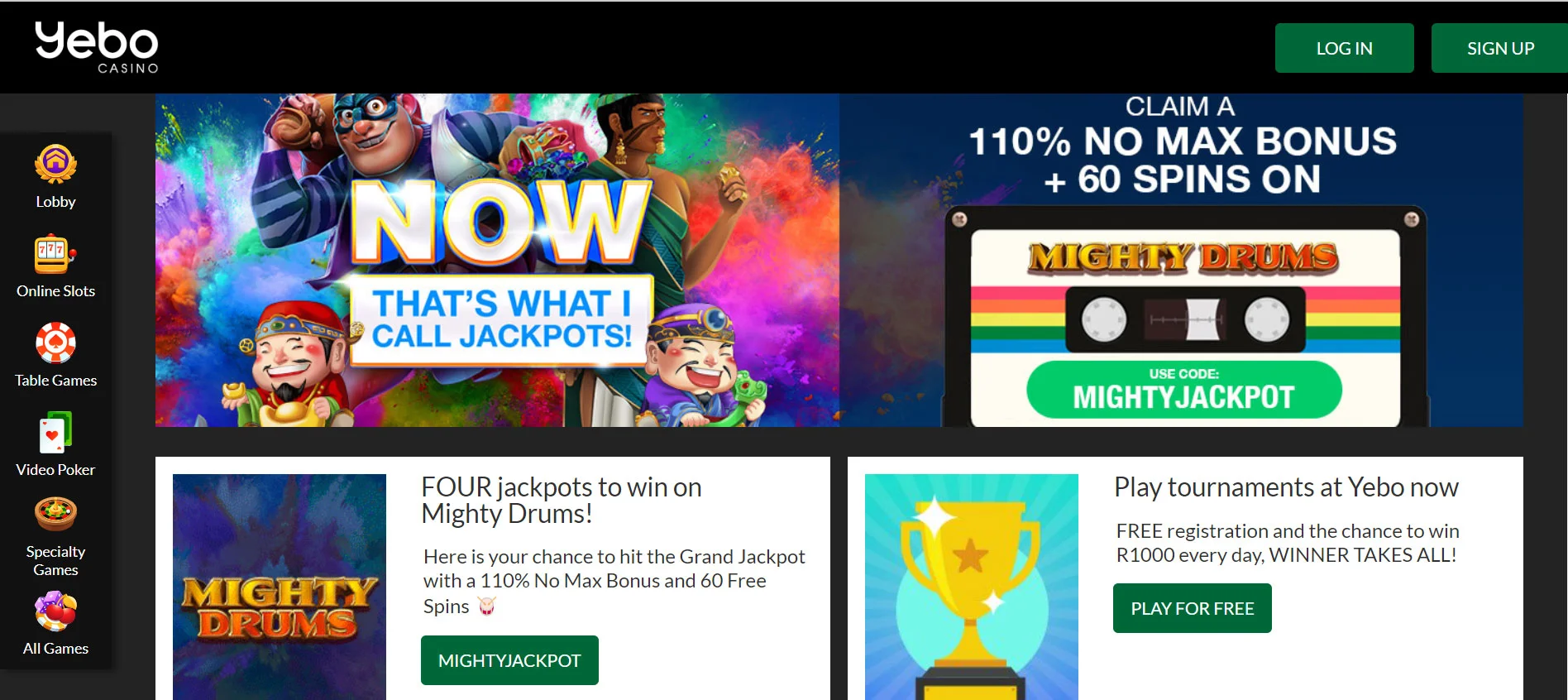 Yebo Casino Promotions