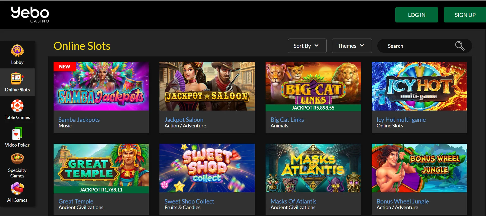 Yebo Casino Slot Games