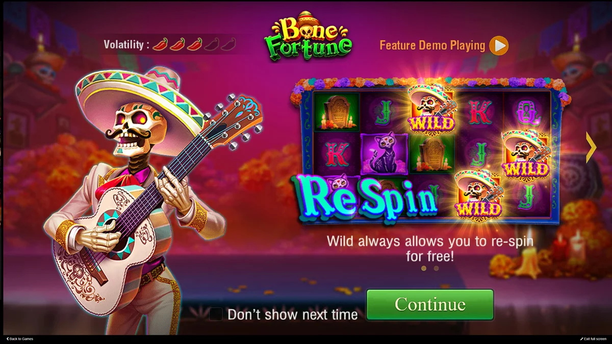 Bones Fortune Homescreen