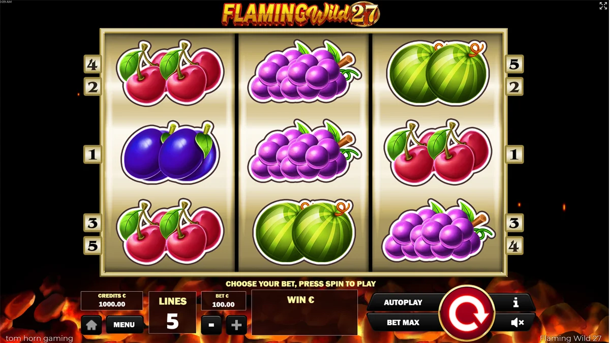 Flaming Wild 27 Base Play