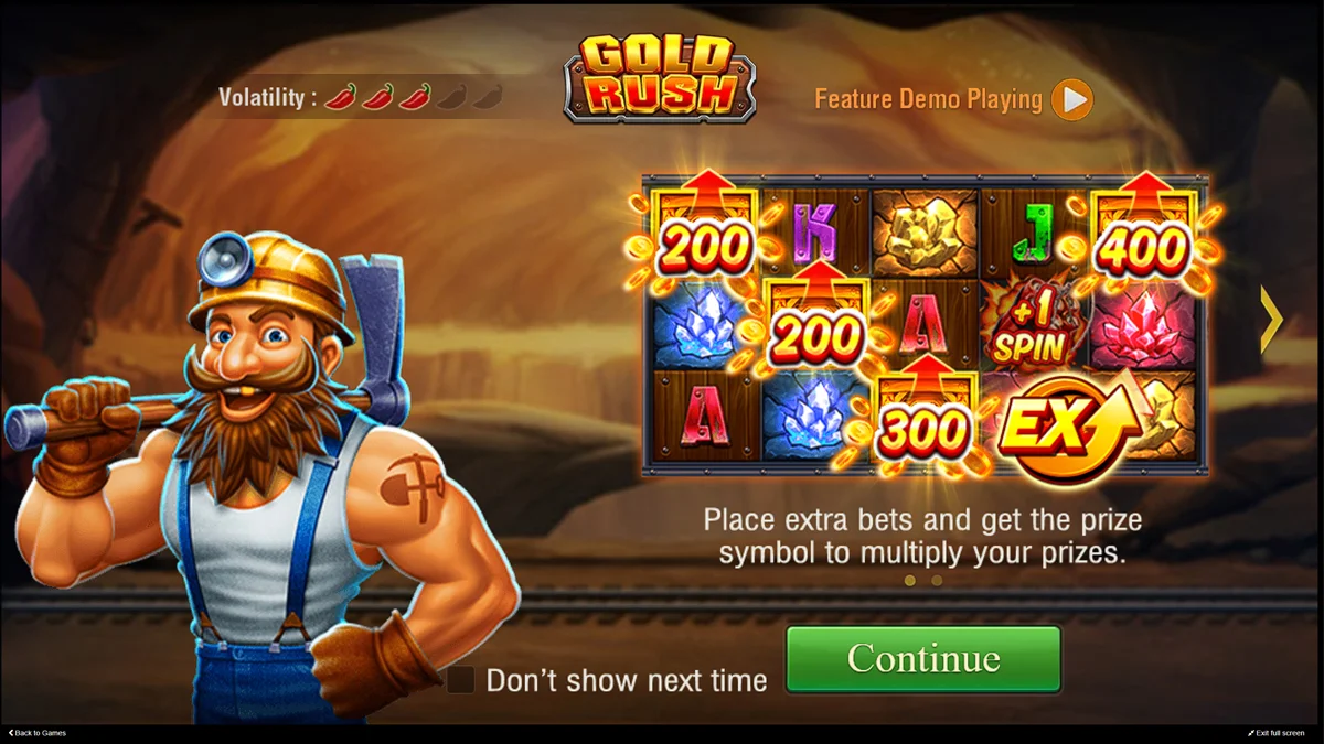 Gold Rush Homescreen