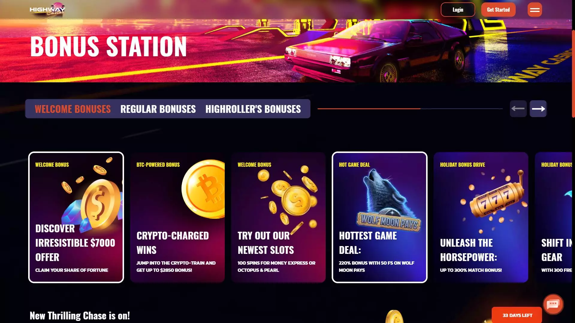 Highway Casino Bonuses