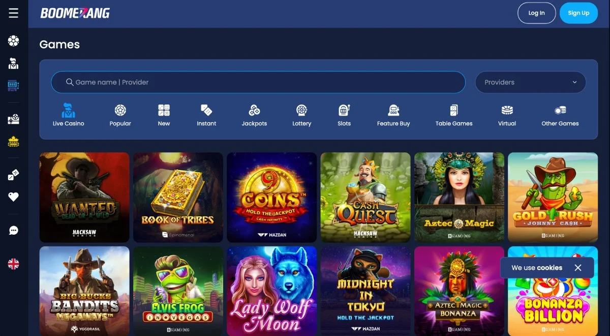 Boomerang.Bet Casino Game Collection