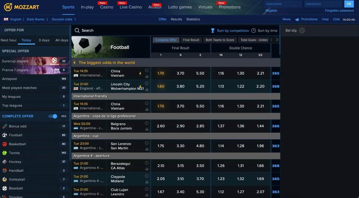 Mozzart Casino Sportsbook